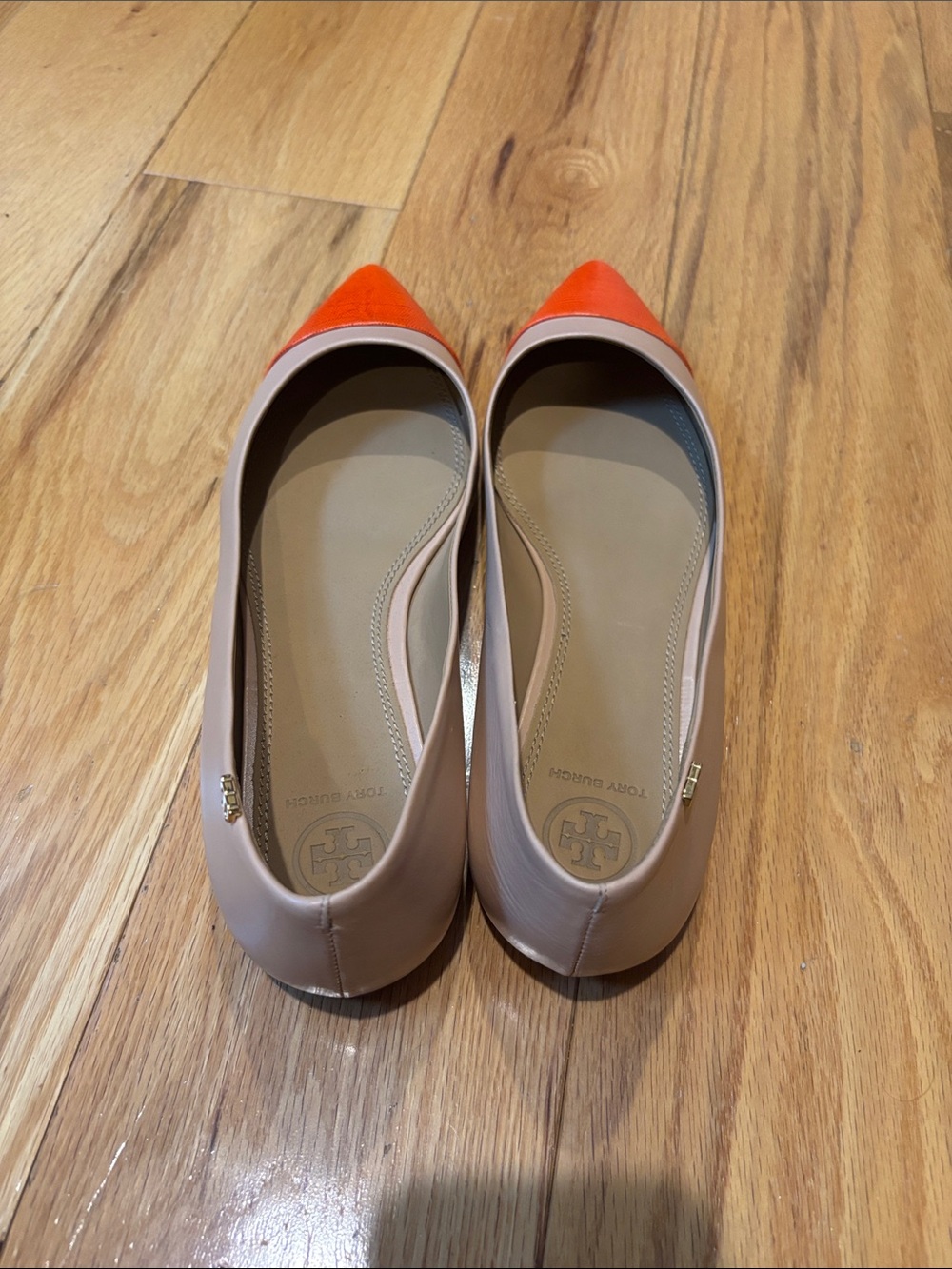 Tory Burch Penelope Embossed leather cap toe flat 9.5 - Picture 7 of 11